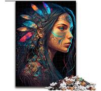 Rompecabezas de 1000 Piezas para Adultos, diseño de Princesas nativas Americanas, difícil de armar, tamaño 50x75cm, Ideal para una Noche de Juegos en Familia, Ideal para Decorar.