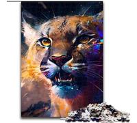Rompecabezas de 1000 Piezas para Adultos, diseño de Puma enérgico, difícil de Resolver, tamaño 50x75cm, Juego Interactivo para la Familia, Apto para Mayores de 14 años.