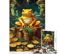 Rompecabezas de 1000 Piezas para Adultos diseño de Rana de la Prosperidad Educativo para cumpleaños y Navidad 50x75cm