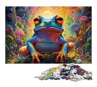 Rompecabezas de 1000 Piezas para Adultos, diseño de Rana, de Madera, de Alta dificultad, para Adolescentes, 50x75cm/19,68x29,52 Pulgadas