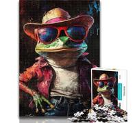 Rompecabezas de 1000 Piezas para Adultos, diseño de Rana viajera, para Adolescentes, con Piezas entrelazadas y de Formas aleatorias, 75x50cm