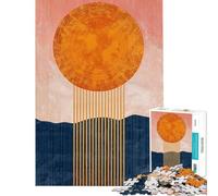 Rompecabezas de 1000 Piezas para Adultos diseño de Rayos de Sol Naranjas Rompecabezas Relajante para Adultos Ideal para Pasar el Tiempo en casa Un Reto para completar (tamaño 50x75cm)