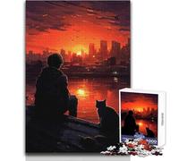Rompecabezas de 1000 Piezas para Adultos, diseño de Reflejos del Atardecer, Ideal para Momentos de Tranquilidad y relajación, Corte Uniforme y Limpio, Juguete de Ocio, tamaño 38x52cm