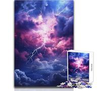 Rompecabezas de 1000 Piezas para Adultos, diseño de relámpagos etéreos, para Disfrutar del Tiempo Libre, con Ajuste preciso, tamaño 38x26cm