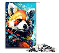 Rompecabezas de 1000 Piezas para Adultos diseño de Robot Panda Rojo de Splatters Un montón de Juguetes educativos intelectuales y de Colores densos Ideales para Regalar 75 x 50 cm
