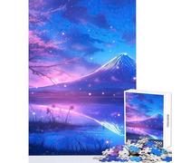 Rompecabezas de 1000 Piezas para Adultos diseño de Sakura y el Monte Fuji cumpleaños Ideal como Juego Educativo o como Regalo de Papá Noel Tamaño: 38x26cm