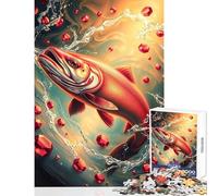 Rompecabezas de 1000 Piezas para Adultos diseño de salmón rubí Stonimal Juguetes antiestrés Divertido Juego de ingenio para Mejorar el Amor en Pareja tamaño 50x75cm