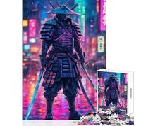 Rompecabezas de 1000 Piezas para Adultos diseño de samurái ciberpunk decoración del hogar Juguetes Regalos de cumpleaños Juegos relajantes descompresión Intelectual tamaño 50x75cm