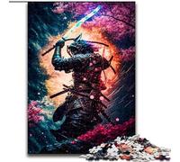Rompecabezas de 1000 Piezas para Adultos, diseño de samurái de Madera, Año Nuevo, Regalo de 50x75cm para Fiestas, cumpleaños y Noches de Juegos en Familia