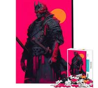 Rompecabezas de 1000 Piezas para Adultos diseño de samurái Diablo Juegos relajantes Juguetes educativos y desafiantes Regalos de Amigo Invisible decoración (tamaño 38x26cm)
