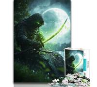 Rompecabezas de 1000 Piezas para Adultos, diseño de samurái Ninja, Ideal para Adolescentes, Actividad para el hogar, Ideal para días de Lluvia (tamaño 75x50cm)