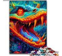 Rompecabezas de 1000 Piezas para Adultos, diseño de Serpiente de Madera, Ideal como decoración o Regalo de cumpleaños, 50x75cm, Ideal para Adolescentes