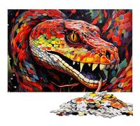 Rompecabezas de 1000 Piezas para Adultos, diseño de Serpiente de Madera, Ideal para Decorar y Regalar, 50x75cm/19,68x29,52 Pulgadas