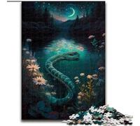 Rompecabezas de 1000 Piezas para Adultos, diseño de Serpiente de Madera, Padres, Parejas y Amigos a Partir de 14 años, 50x75cm, Ideal para Jugar en Familia
