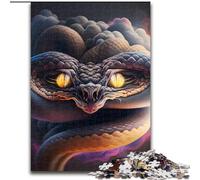 Rompecabezas de 1000 Piezas para Adultos, diseño de Serpiente en Humo, de Madera, Año Nuevo, 50x75cm, Ideal para Juegos interactivos Familiares