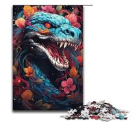 Rompecabezas de 1000 Piezas para Adultos diseño de Serpiente venenosa de fantasía Colorida Rompecabezas de Madera Juego desafiante 1000 Piezas (38 x 26 cm)