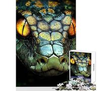 Rompecabezas de 1000 Piezas para Adultos diseño de Serpiente Verde Primer Plano decoración del hogar Juguetes Regalos para Mujeres y Hombres Juego práctico para Mejorar el Amor en Pareja 50x75cm