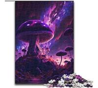 Rompecabezas de 1000 Piezas para Adultos, diseño de Seta del Bosque Espacial de Madera, decoración para el hogar 50x75cm, Actividad para Adultos y familias