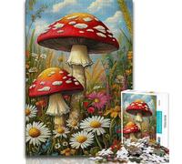 Rompecabezas de 1000 Piezas para Adultos, diseño de Setas de Colores, Ideal para aliviar el estrés, un desafío difícil, decoración única para el hogar y Regalos (38x26cm)