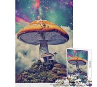 Rompecabezas de 1000 Piezas para Adultos diseño de Setas Paisaje onírico Juguete Educativo Regalo de cumpleaños Juegos educativos Cada Pieza es única Tamaño: 38x52cm