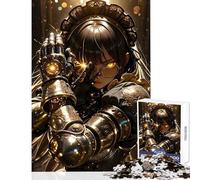 Rompecabezas de 1000 Piezas para Adultos diseño de sirvienta Steampunk con Brazo mecánico Juguete Educativo Regalo de cumpleaños Juego práctico Ideal para decoración de Escritorio (tamaño 50x75cm)