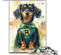 Rompecabezas de 1000 Piezas para Adultos, diseño de Superman, Perro Salchicha, de cartulina, Ideal para el Cerebro, Juego Interactivo Familiar, Apto para Mayores de 14 años, tamaño 38x26cm