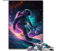Rompecabezas de 1000 Piezas para Adultos, diseño de Surfista Espacial de Madera, Mayores de 14 años, 50x75cm, Ideal para cumpleaños y Fiestas