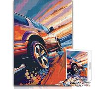 Rompecabezas de 1000 Piezas para Adultos, diseño de SUV Sunset Drive, Educativo, Ideal para la Mente y para Recordar Tamaño: 38x26cm