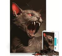 Rompecabezas de 1000 Piezas para Adultos,diseño de Terror Negro,decoración Elegante,Juego cognitivo Divertido,Juego de Paz,Actividad de cumpleaños 38x52cm