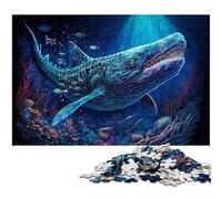 Rompecabezas de 1000 Piezas para Adultos, diseño de tiburón Ballena, Rompecabezas imposibles para Adultos, decoración del hogar, Regalo, Juego de ingenio, 50x75cm/19,68x29,52 Pulgadas