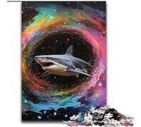 Rompecabezas de 1000 Piezas para Adultos, diseño de tiburón y Galaxia, de Madera Actividad educativa para Mejorar Las Habilidades cognitivas 1000 Piezas(50x75cm)