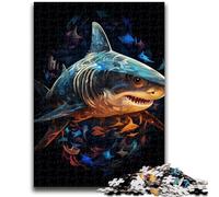 Rompecabezas de 1000 Piezas para Adultos, diseño de Tiburones de Colores, Ideal para Adolescentes, Ideal para Reducir el estrés y la interacción Entre Padres e Hijos (26x38cm)