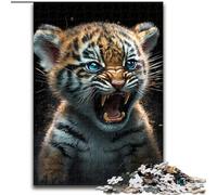 Rompecabezas de 1000 Piezas para Adultos, diseño de Tigre bebé, de Madera, Ideal para divertirse en Familia en cumpleaños y Navidad 50x75cm, Ideal para decoración del hogar, Entrenamiento Mental