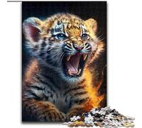 Rompecabezas de 1000 Piezas para Adultos, diseño de Tigre bebé, de Madera, Ideal para el Cerebro de Adolescentes, Ideal para una Noche de Juegos en Familia, 1000 Piezas(50x75cm)