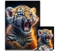 Rompecabezas de 1000 Piezas para Adultos, diseño de Tigre bebé, desafiante Rompecabezas para Adolescentes, Juego Interactivo Divertido para Toda la Familia, 26x38cm/10,23x14,96 Pulgadas.