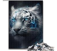 Rompecabezas de 1000 Piezas para Adultos, diseño de Tigre de fantasía, difícil de superar, tamaño 50x75cm, Ideal para Halloween, Navidad y cumpleaños.