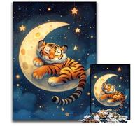 Rompecabezas de 1000 Piezas para Adultos, diseño de Tigre Durmiente, Ideal para Pasar el Tiempo Libre en casa, una Obra de Arte para niños de 14 años, 50x75cm