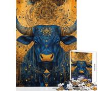 Rompecabezas de 1000 Piezas para Adultos diseño de Toro divino Ideal para Juegos Familiares Regalos para Mujeres y para Reducir el estrés (tamaño 38x26cm)