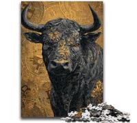 Rompecabezas de 1000 Piezas para Adultos, diseño de Toro, Juguete Educativo Intelectual descompresor, Gran Regalo y Juguetes, 50x75cm