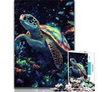 Rompecabezas de 1000 Piezas para Adultos diseño de Tortugas Marinas Ideal para Adolescentes Ideal para familias Parejas 75x50cm