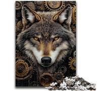 Rompecabezas de 1000 Piezas para Adultos, diseño de tótem de Lobo, Juguetes educativos, antiestrés, decoración única para el hogar y Regalos, 26x38cm