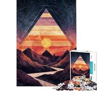 Rompecabezas de 1000 Piezas para Adultos diseño de triángulo místico Ideal para Decorar la Pared Una verdadera Obra de Arte Toda la Familia (tamaño 50x75cm)