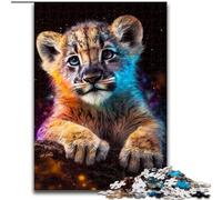 Rompecabezas de 1000 Piezas para Adultos,diseño de un Adorable Cachorro de león cósmico de Madera,Ideal para Regalar a Hombres y Mujeres,Ideal para Uso diario50x75cm Ideal para cumpleaños,Fiestas