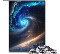 Rompecabezas de 1000 Piezas para Adultos,diseño de un Agujero Negro cósmico de fantasía Colorida,Hecho de Madera, navideño,Obra de Arte humorística,Obra de Arte Detallada de 50x75cm
