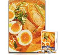 Rompecabezas de 1000 Piezas para Adultos, diseño de un Delicioso tazón de Ramen, Juego desafiante, Juguetes, patrón, Regalo de cumpleaños, tamaño 38x26cm