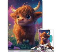 Rompecabezas de 1000 Piezas para Adultos, diseño de un Lindo bebé Yak Un Juego desafiante Ideal para Regalar a Toda la Familia (tamaño 75x50cm)