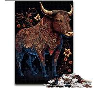 Rompecabezas de 1000 Piezas para Adultos,diseño de Vaca de fantasía Colorida de Madera,Ideal como decoración o Regalo de cumpleaños,Juego de ingenio para Adolescentes, Fiestas