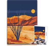 Rompecabezas de 1000 Piezas para Adultos, diseño de Valle de la Muerte, Paisaje Nocturno del Desierto, Juego Imposible, Regalo para Mujeres, Juguetes antiestrés, tamaño 38x26cm