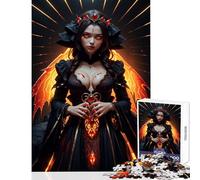 Rompecabezas de 1000 Piezas para Adultos diseño de Vampiro Sexy Ghoul Belleza decoración del hogar Gran Regalo Juego práctico con Piezas de Formas aleatorias Totalmente entrelazadas tamaño 38x26cm