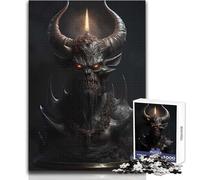 Rompecabezas de 1000 Piezas para Adultos, diseño de Vela de Terror satánico, Ideal para Momentos de Ocio tranquilos, Juguete de Corte preciso, tamaño 50x75cm